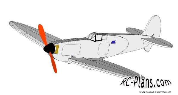 plans rc airplane Spitfire combat