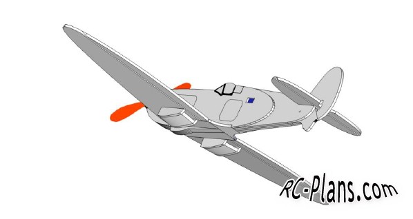 plans rc airplane Spitfire combat