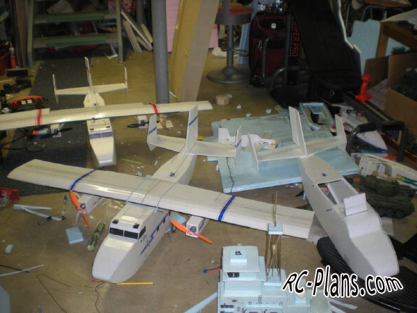 Free plans for rc model airplane Twins Cargo